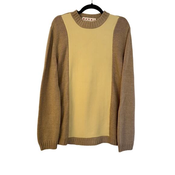 Marni Beige and Yellow Knitted Sweater - Picture 1 of 4
